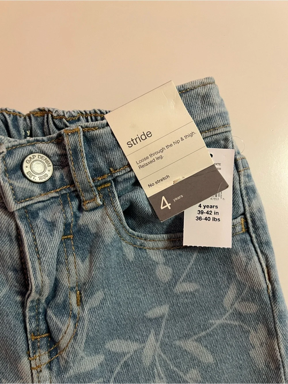 GAP Light Blue Floral Print Jeans for Kids